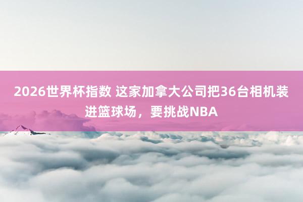 2026世界杯指数 这家加拿大公司把36台相机装进篮球场，要挑战NBA