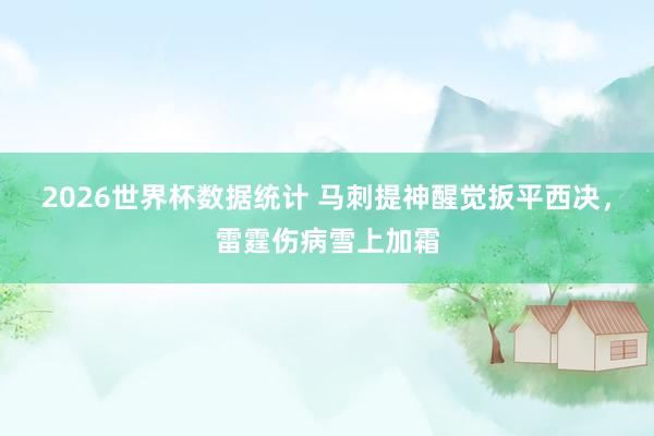 2026世界杯数据统计 马刺提神醒觉扳平西决，雷霆伤病雪上加霜