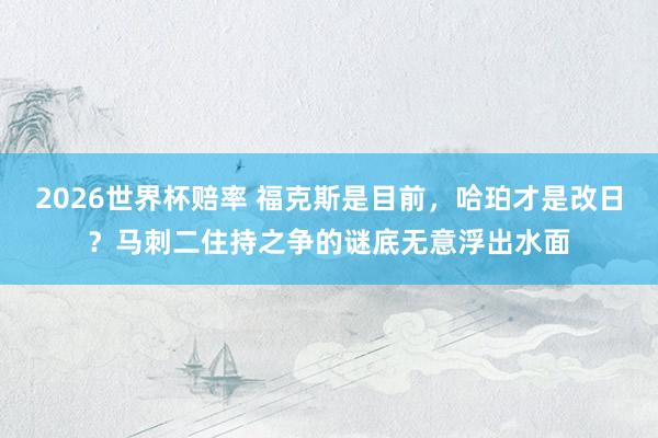 2026世界杯赔率 福克斯是目前，哈珀才是改日？马刺二住持之争的谜底无意浮出水面
