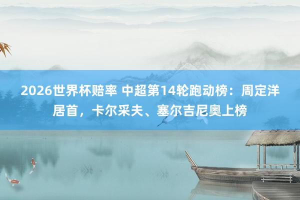 2026世界杯赔率 中超第14轮跑动榜：周定洋居首，卡尔采夫、塞尔吉尼奥上榜