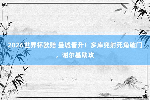 2026世界杯欧赔 曼城晋升！多库兜射死角破门，谢尔基助攻