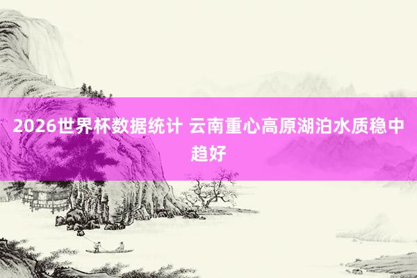 2026世界杯数据统计 云南重心高原湖泊水质稳中趋好